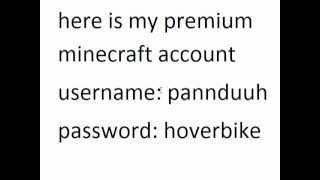 free minecraft account username and password